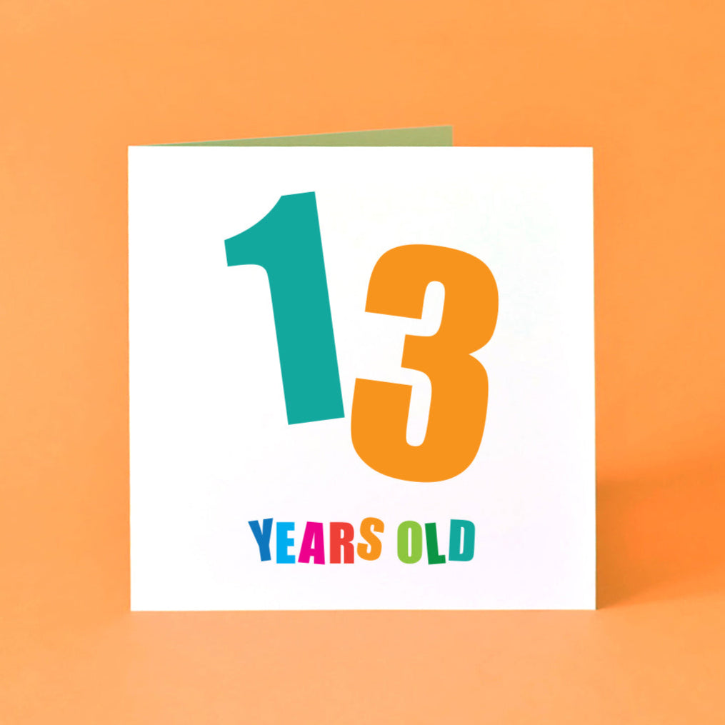 13th Birthday Card for all genders