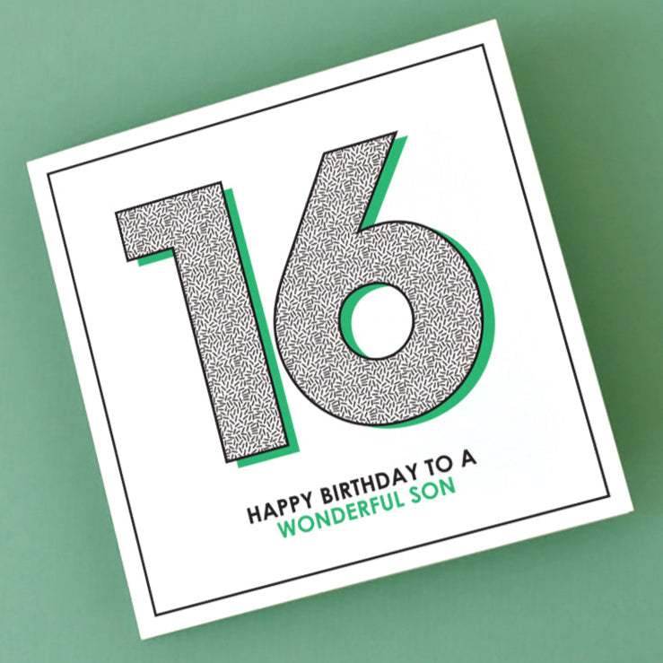 Milestone 16th birthday card to give to your son.