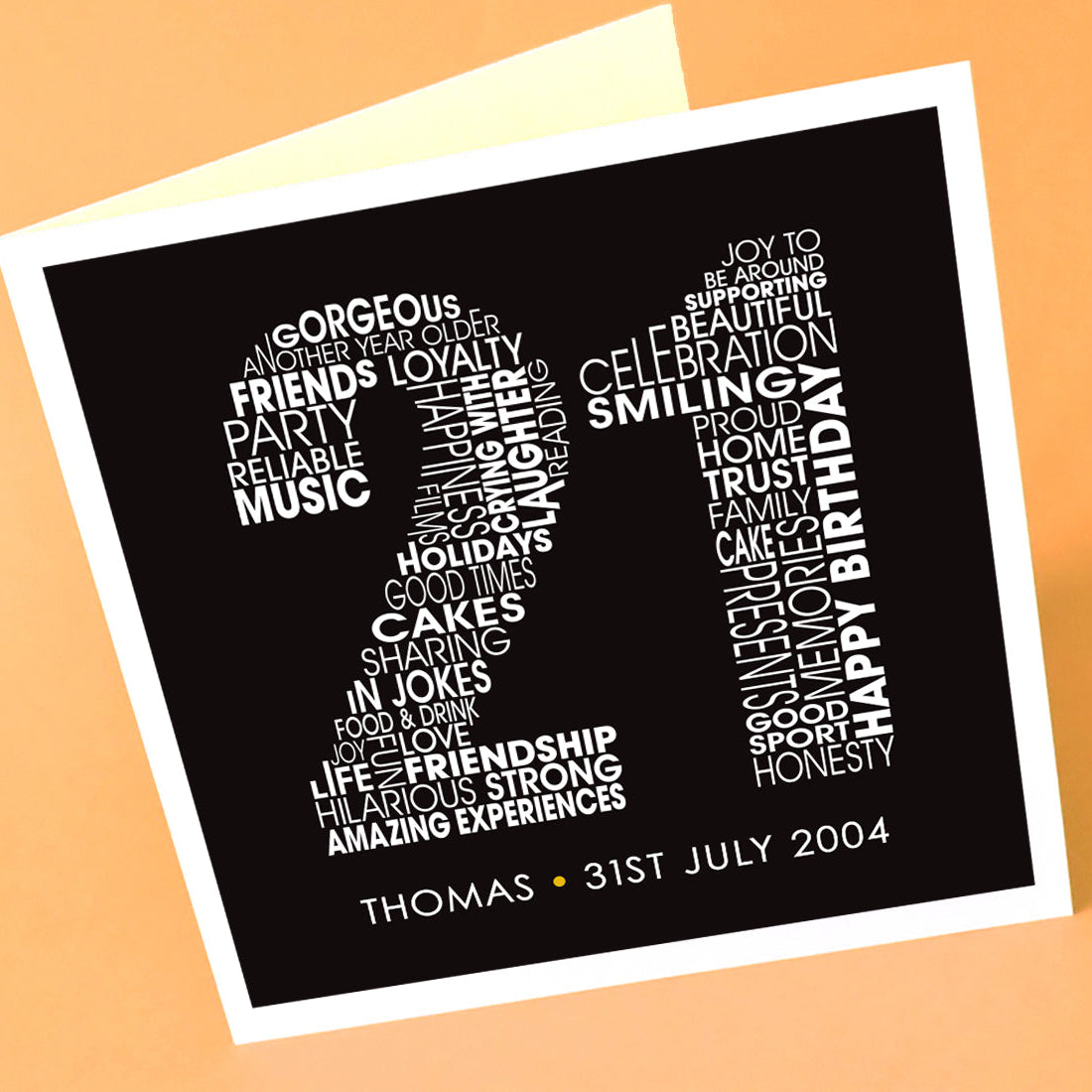 Personalised 21st Birthday Card