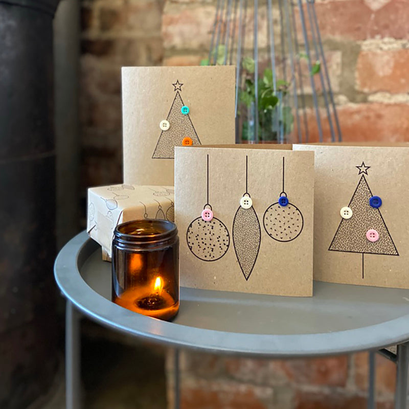 Christmas Tree and Baubles - Pack of 10 Cards