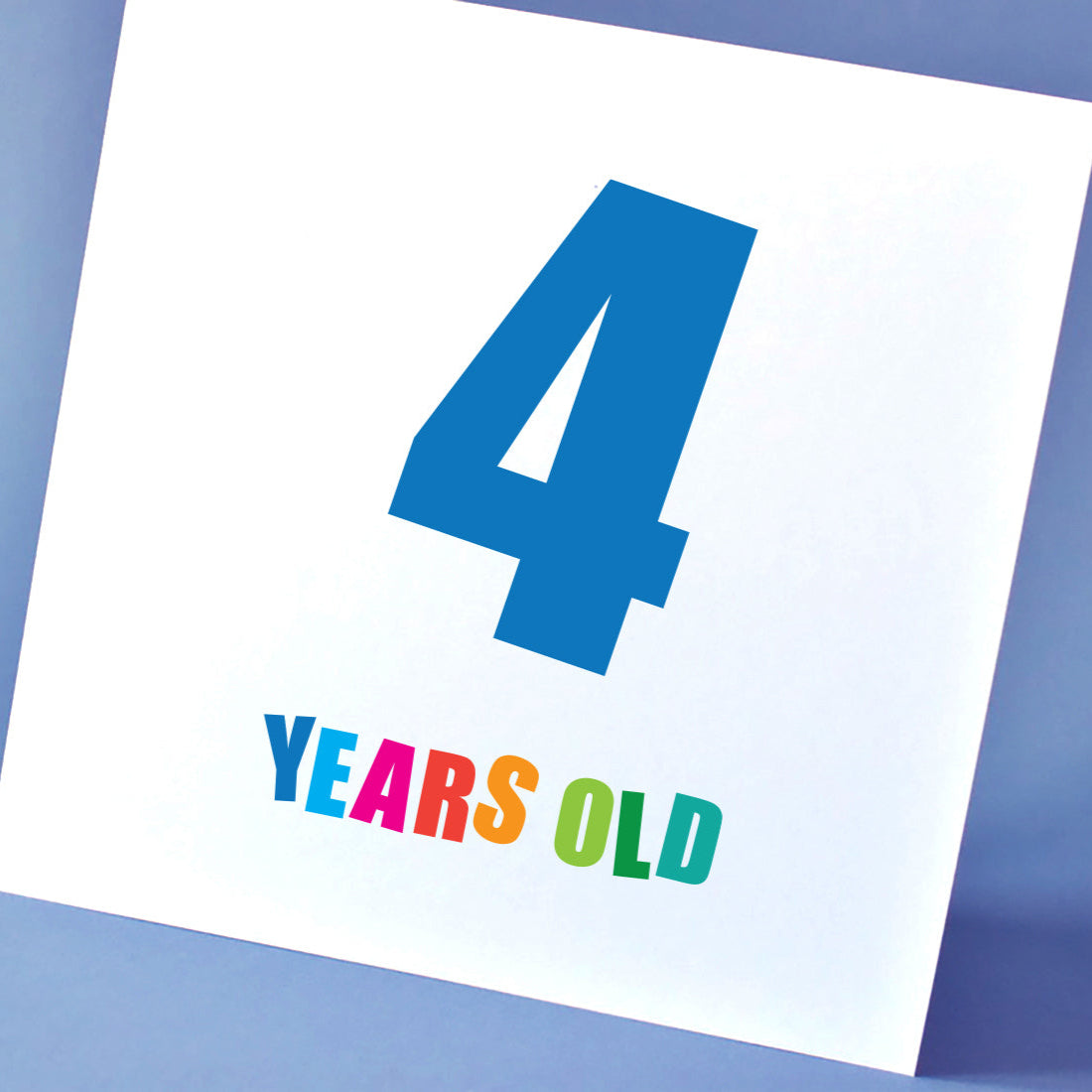 4th Birthday Card for Girls and Boys