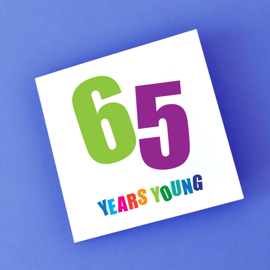 Colourful 65th Birthday Card