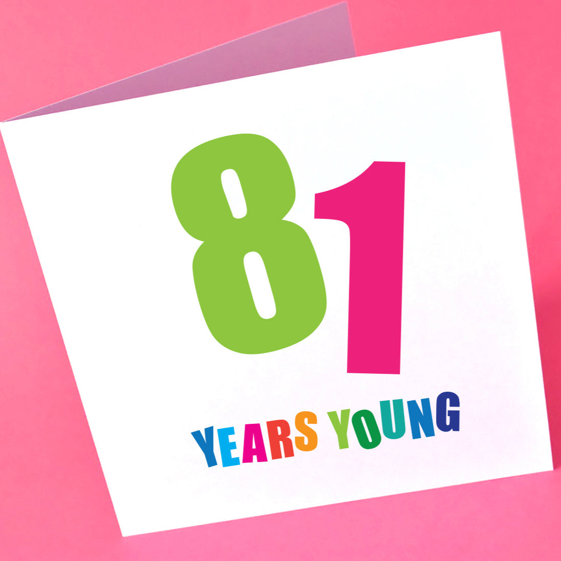 81 Years Young Birthday Card for her