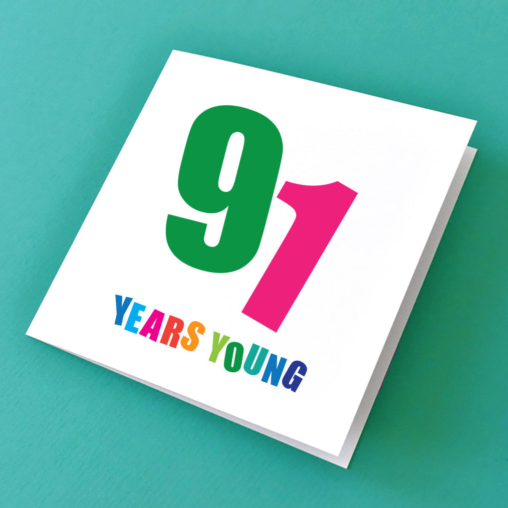 91st Birthday Card for Him and Her