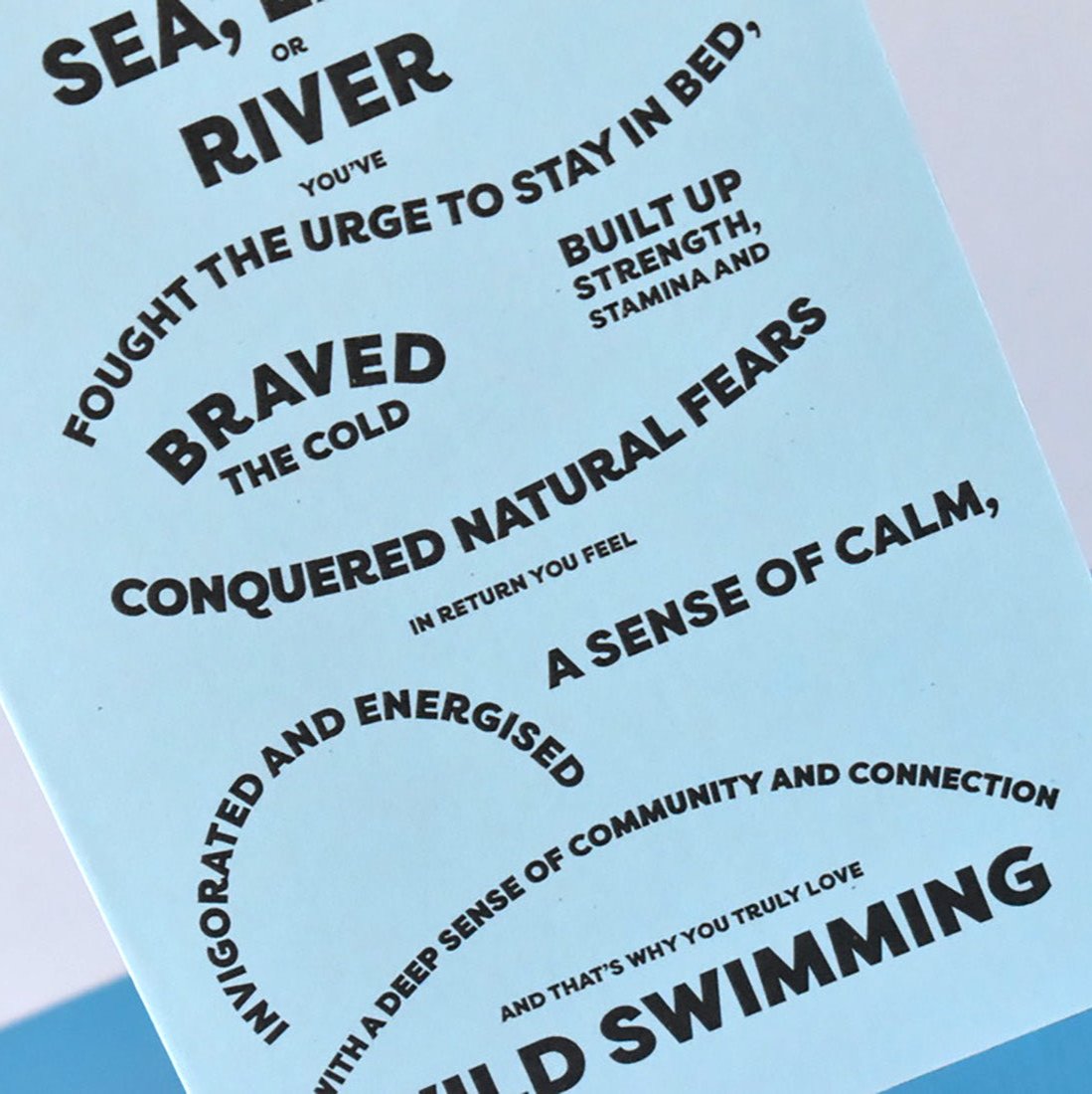 Sea swimmers card