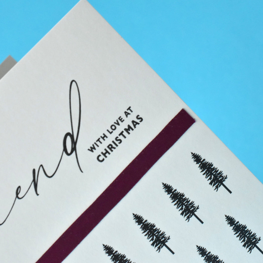 Wonderful Friend with Love Christmas Card