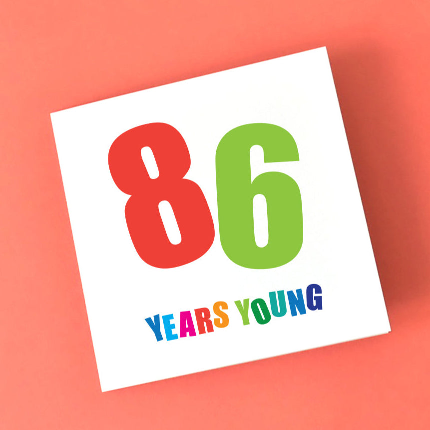 86th Birthday card for grandparents