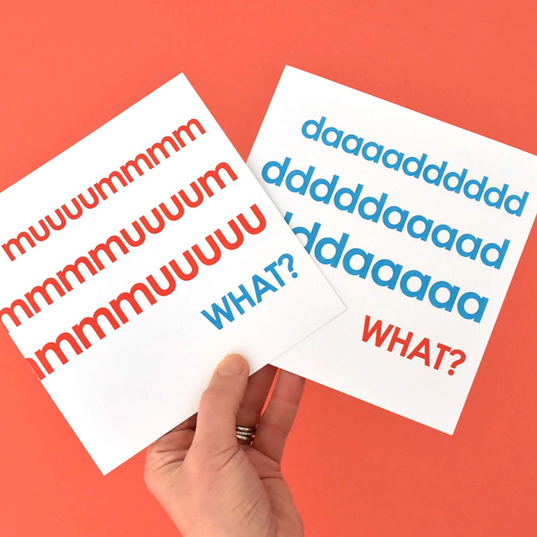 Matching Mum and Dad cards available