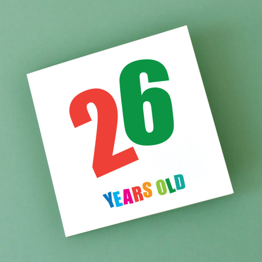 26th Birthday Card for all genders