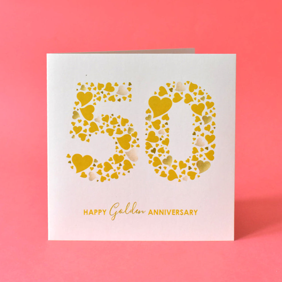 50th Golden Wedding Anniversary Card