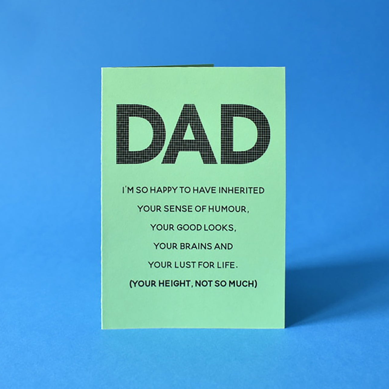 Colourful and funny card to give to dad on his birthday or for Father's Day.