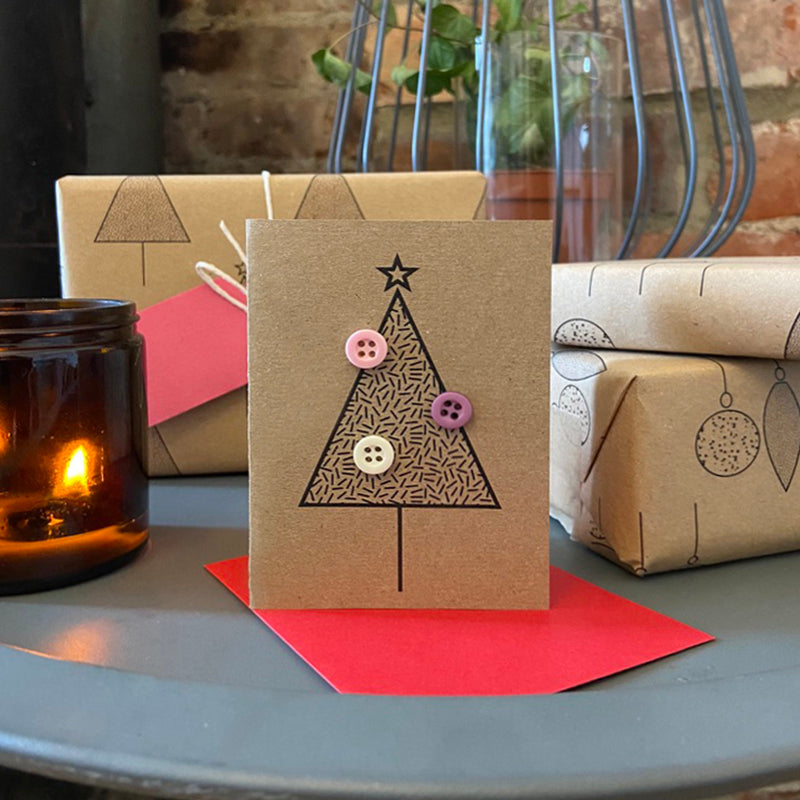 Pack of 5 Mini Christmas Tree Cards