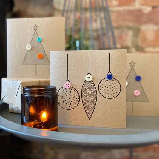 Christmas Tree and Baubles  - Pack of 10 Cards