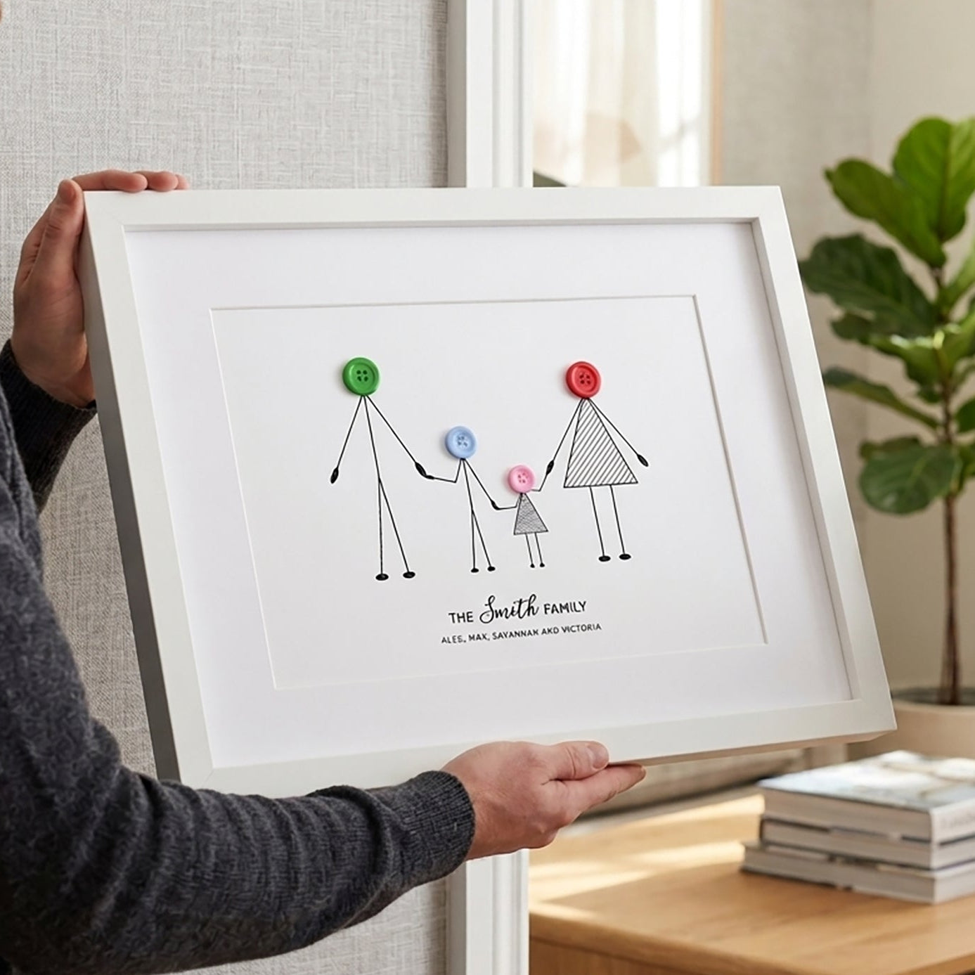 Personalised Family Button Print