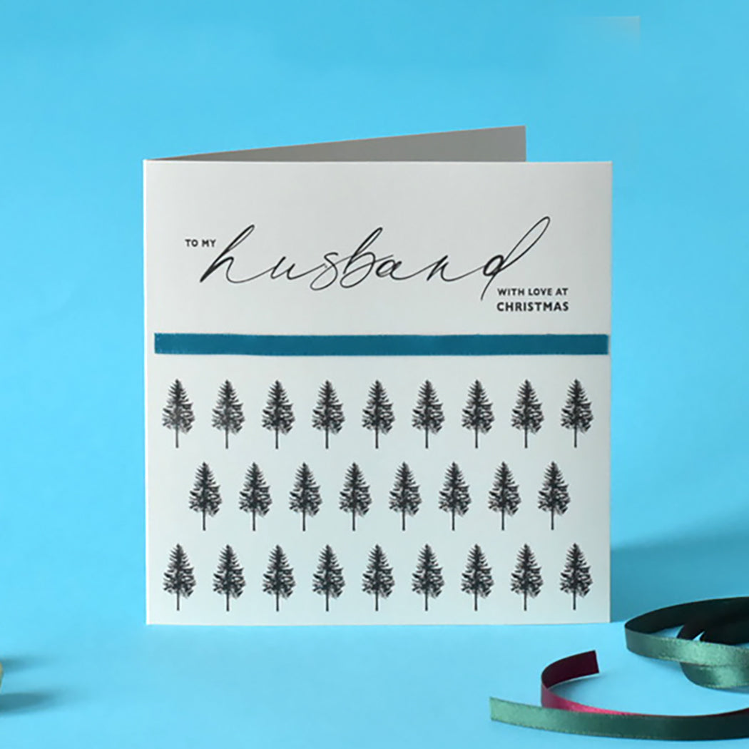 To My Husband With Love Christmas Card