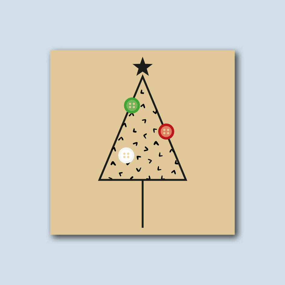 Pack of 5 Christmas Tree Cards - WHOLESALE PACK OF 6 (30 cards in total)