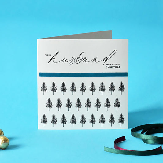 To My Husband With Love Christmas Card