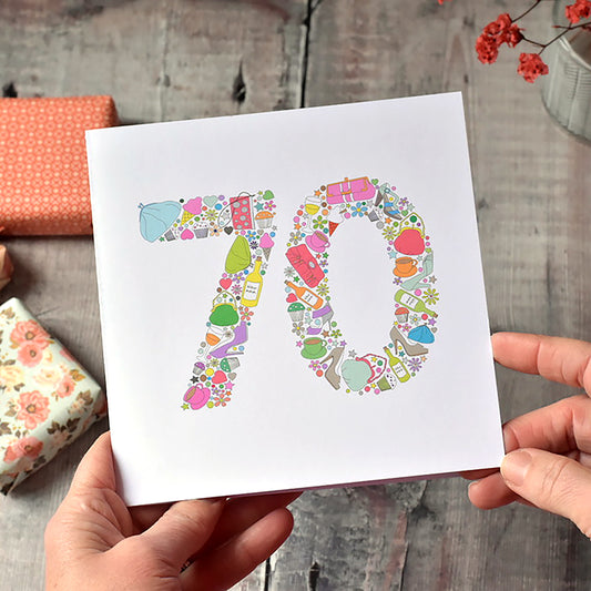 70th Birthday Card for Her - Hobbies and Interests