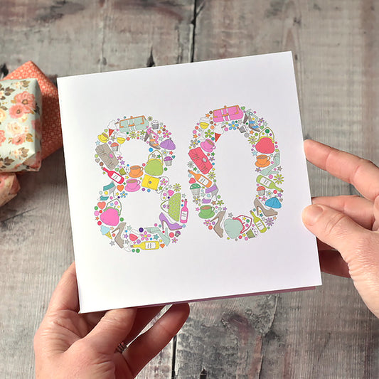 80th Birthday Card for Her - Hobbies and Interests