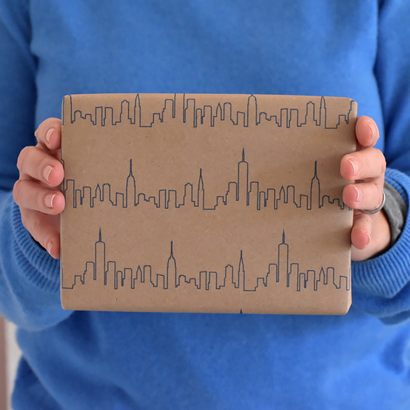 New York City skyline wrapping paper.