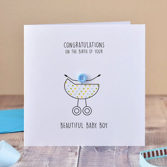 Newborn Baby Boy Congratulations Card