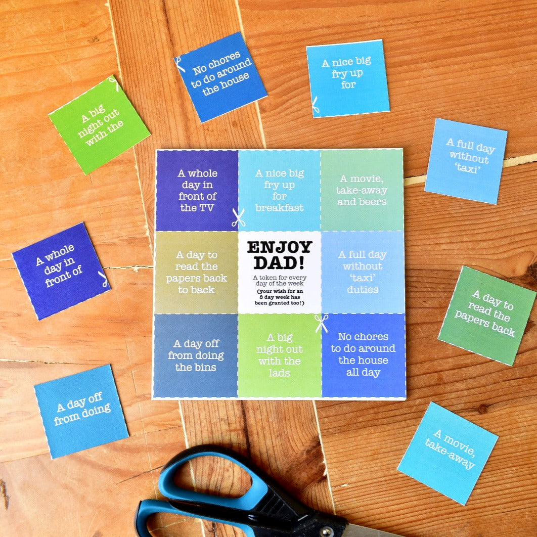 Dads Tokens Card