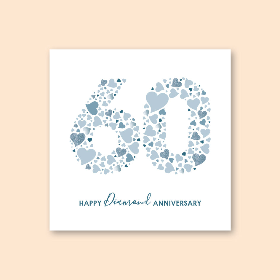 Diamond Anniversary Card - WHOLESALE PACK OF 6