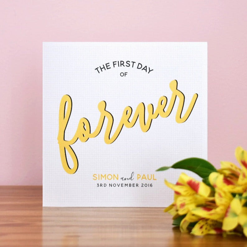 The First Day of Forever Wedding Card