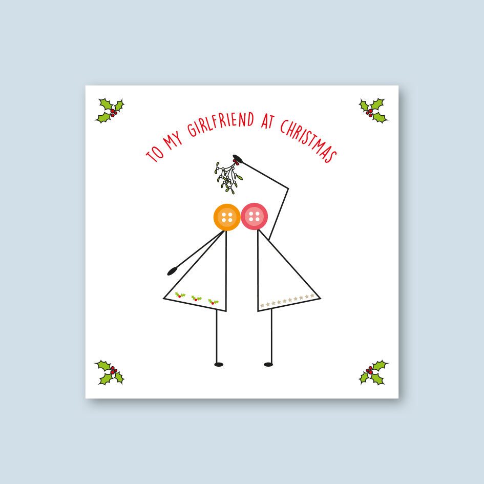 To My Girlfriend at Christmas Card (2 Females) - WHOLESALE PACK OF 6