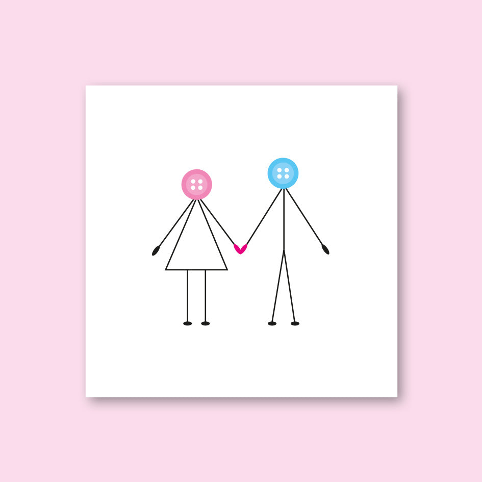 Holding Hands Card - WHOLESALE PACK OF 6
