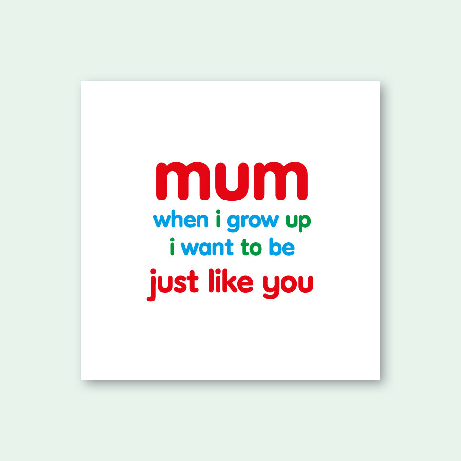 Just Like Mum Card - WHOLESALE PACK OF 6