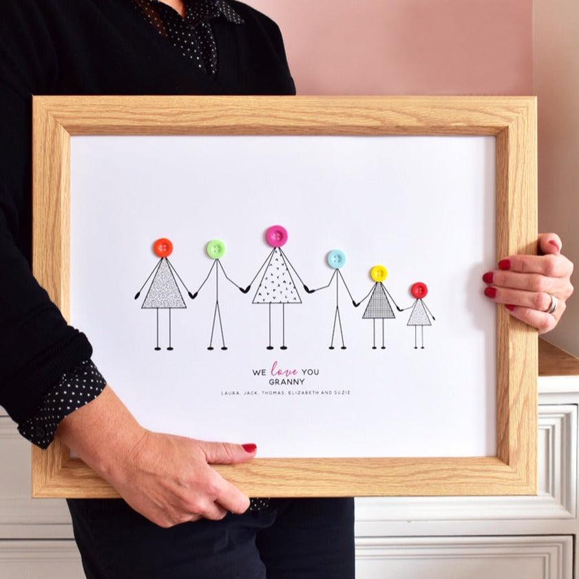 Button Grandma Print - Unframed