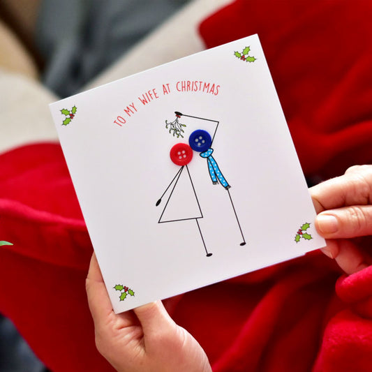 To My Wife Mistletoe Kiss Christmas Card