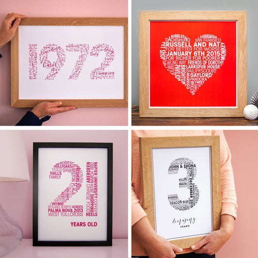 Typography Prints - Unframed