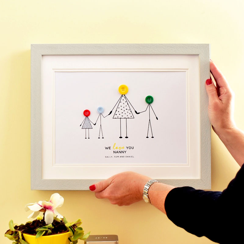 Button Grandma Print - Unframed