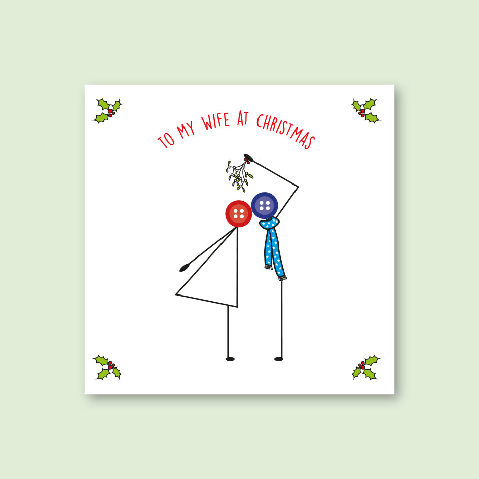 To My Wife at Christmas Card - WHOLESALE PACK OF 6