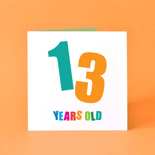 13th Birthday Card for all genders