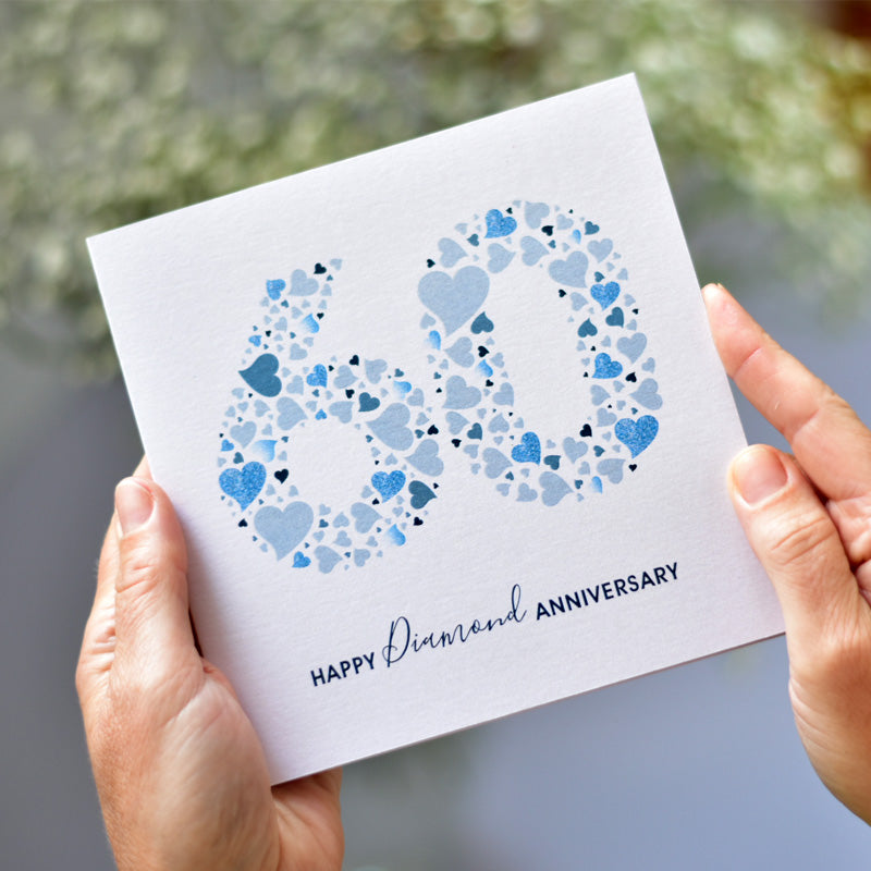 Lots of Hearts Diamond Anniversary Card Digital Download