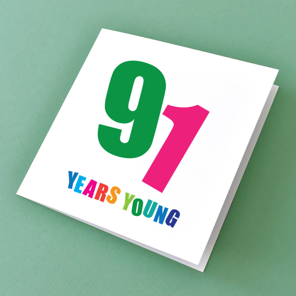 91st Birthday Card for Him and Her