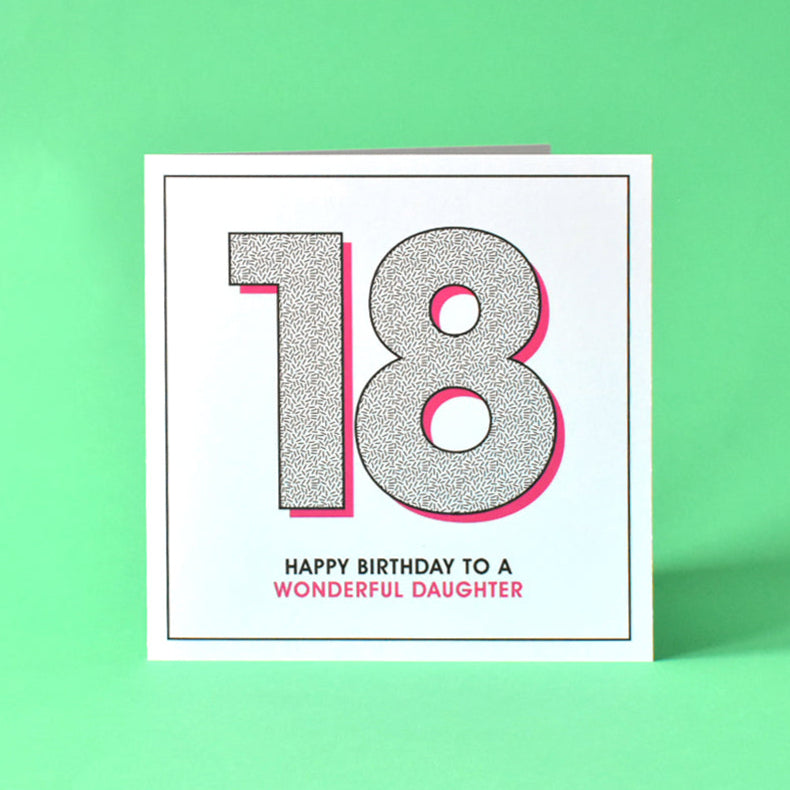 Eye-catching card for 18-year-old girl from parents, with meaningful message.