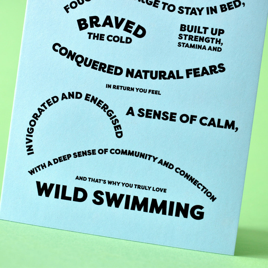 Card for those who love to wild swim