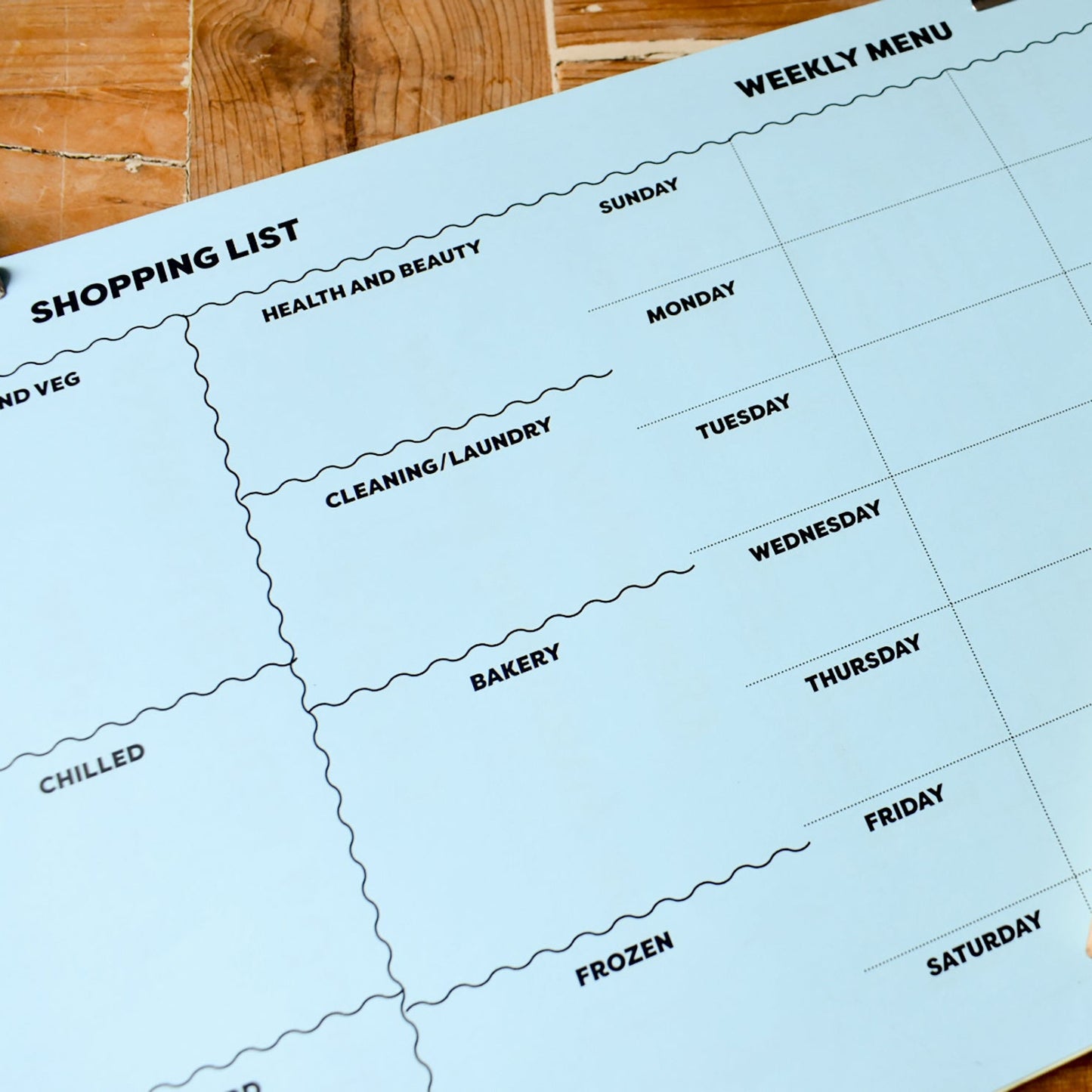 PDF download of planner for Weekly Shopping and Meal Preparation.