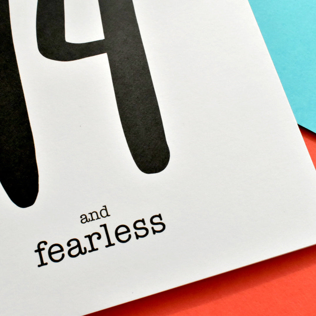 14 and Fearless Birthday Card