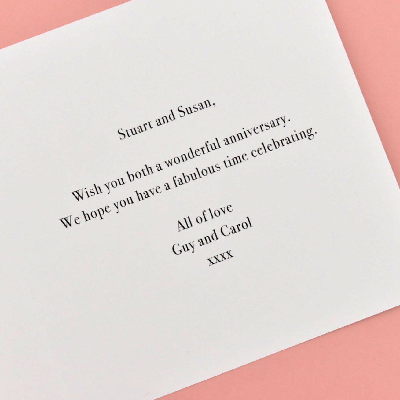 Pearl Wedding Anniversary Card with Love Hearts