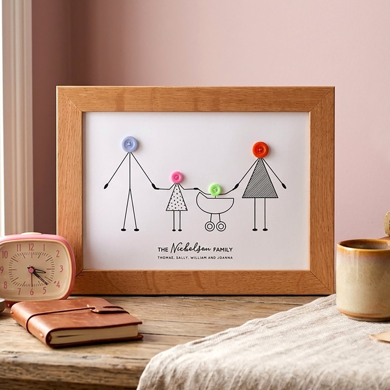 Personalised Family Button Print