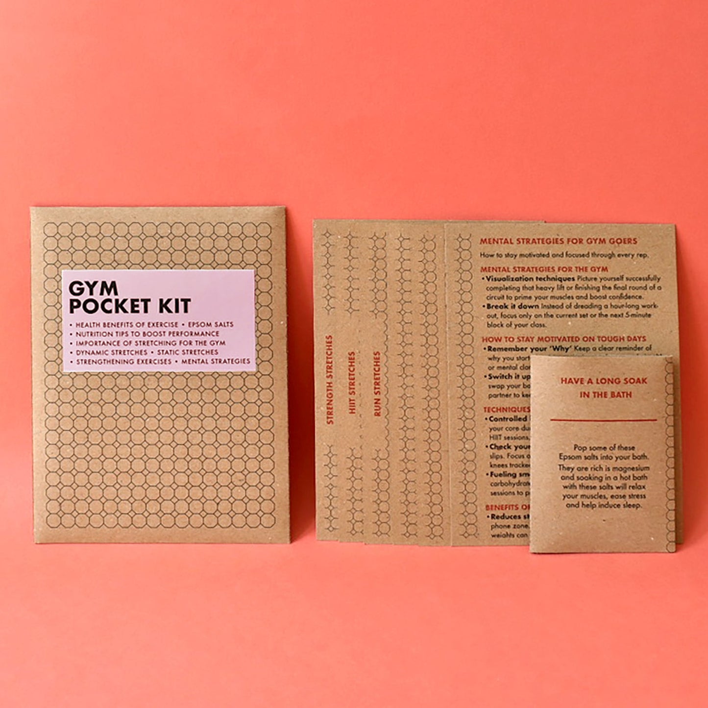 Sustainable Kraft Packaging: Durable, eco-friendly, and perfectly sized to slip into a gym bag, coat pocket, or small handbag.