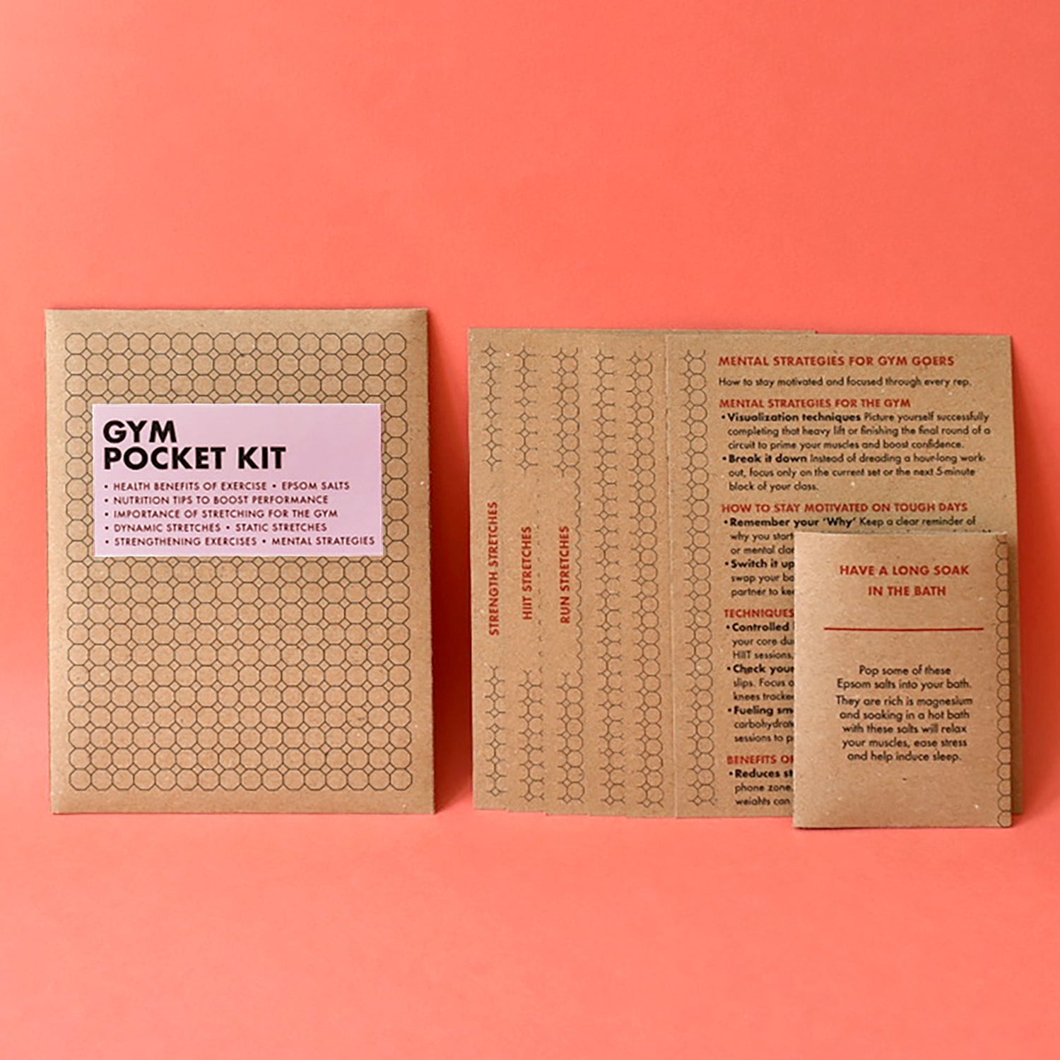 Sustainable Kraft Packaging: Durable, eco-friendly, and perfectly sized to slip into a gym bag, coat pocket, or small handbag.