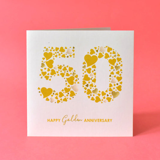 50th Golden Wedding Anniversary Card