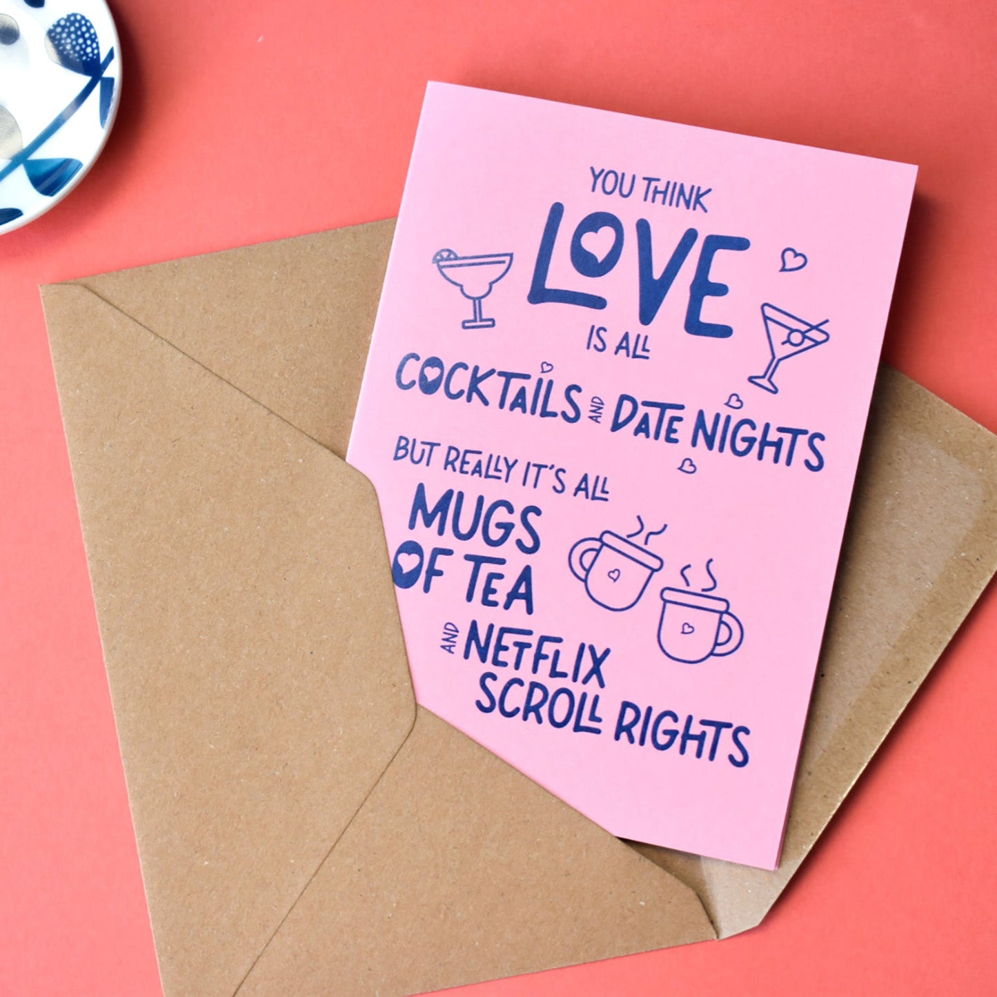 Real Love: Tea and Netflix Funny Valentine's Day Card