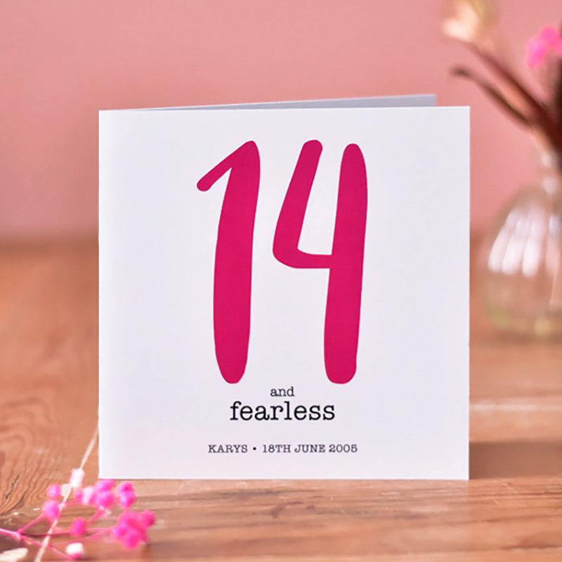 14 and Fearless Birthday Card